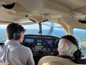 Flying my Grandpa around when I was a CFI!