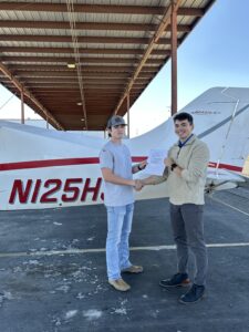 One of my students after he passed his private pilot checkride!